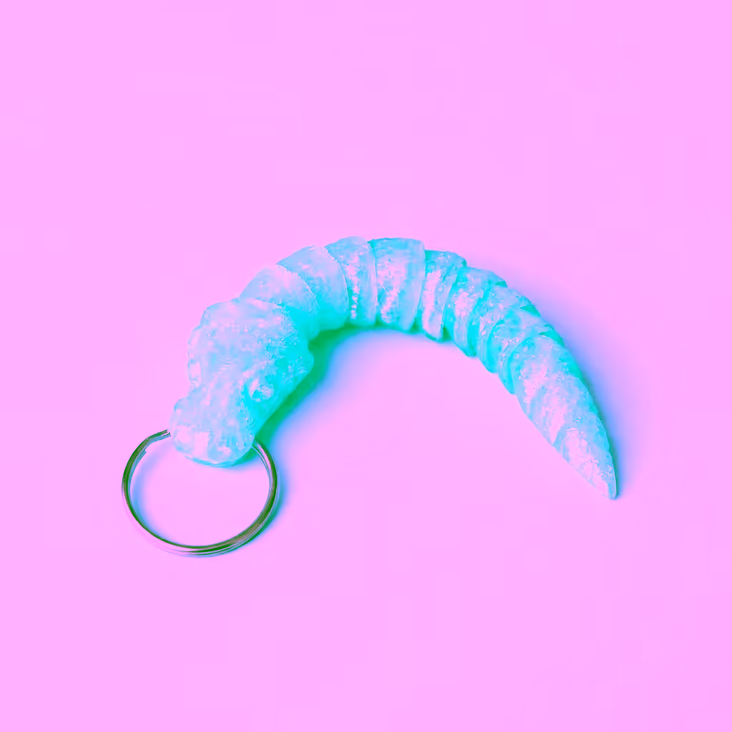 pohyblivá 3d tištěná klíčenka had hognose
