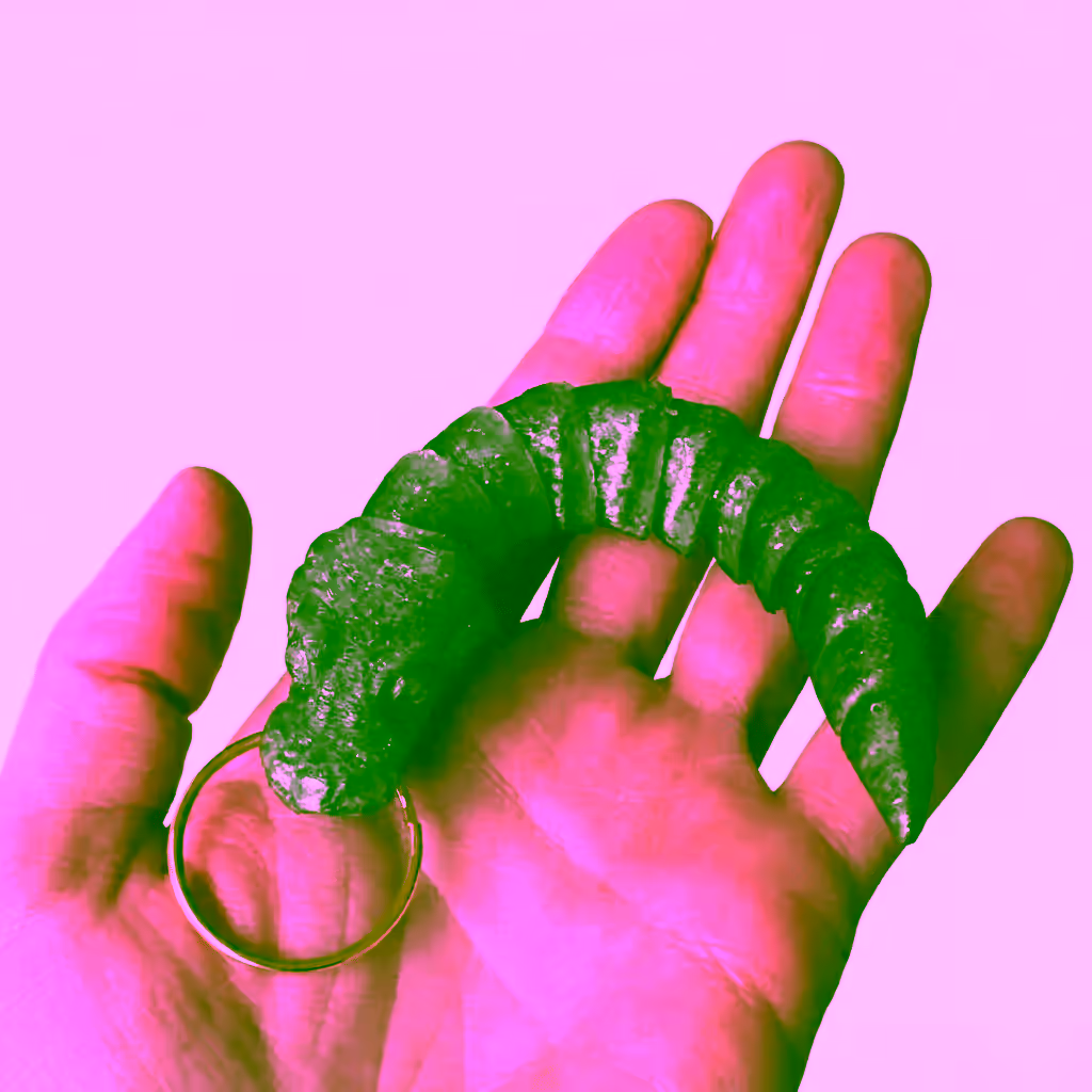 pohyblivá 3d tištěná klíčenka had hognose